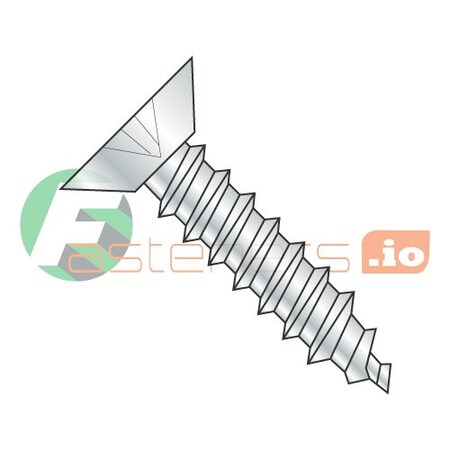 Newport Fasteners Sheet Metal Screw, #3 x 1/2 in, Zinc Plated Steel Flat Head Phillips Drive, 10000 PK 727563